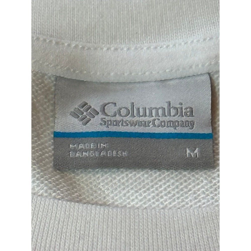 Columbia Hawkins Cliff Striped Sweatshirt Womens Medium Pink White XL4884 NEW - Picture 4 of 9